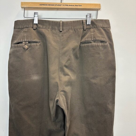 Vintage Polo PRL Ralph Lauren Pleated Twill Pant Chino Brown - Picture 5 of 10